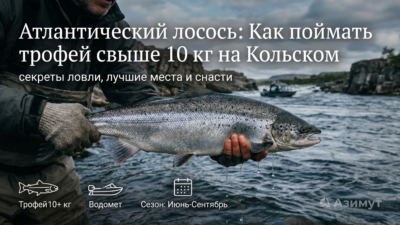 Атлантический лосось: как поймать трофей от 10 кг на Кольском