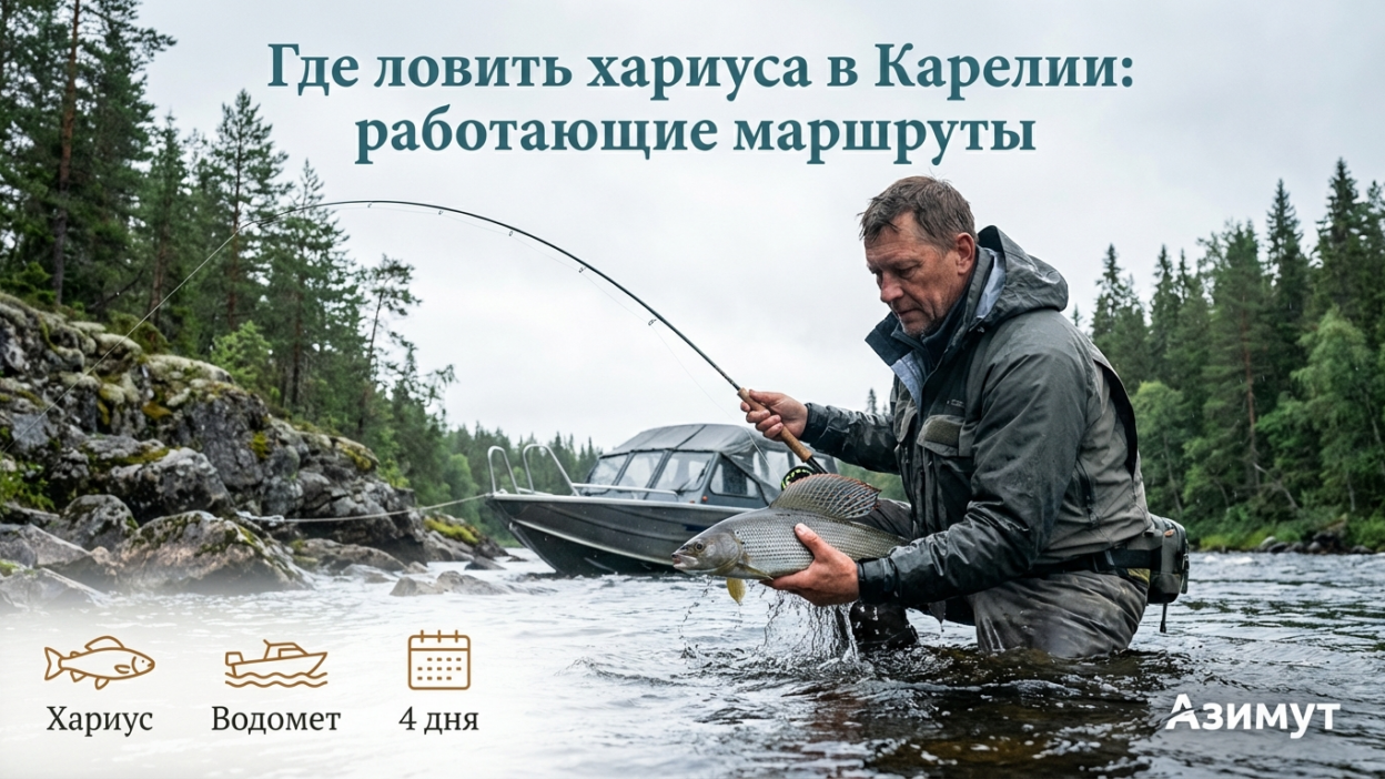 Где ловить хариуса в Карелии: маршруты, которые работают