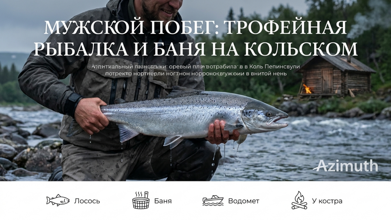 Мужской отдых без компромиссов: дикая природа, трофейная рыба, баня