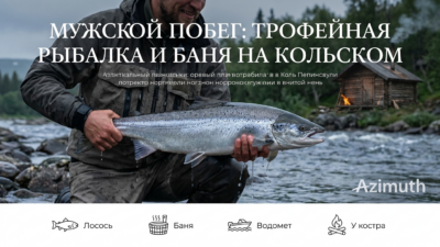 Мужской отдых без компромиссов: дикая природа, трофейная рыба, баня
