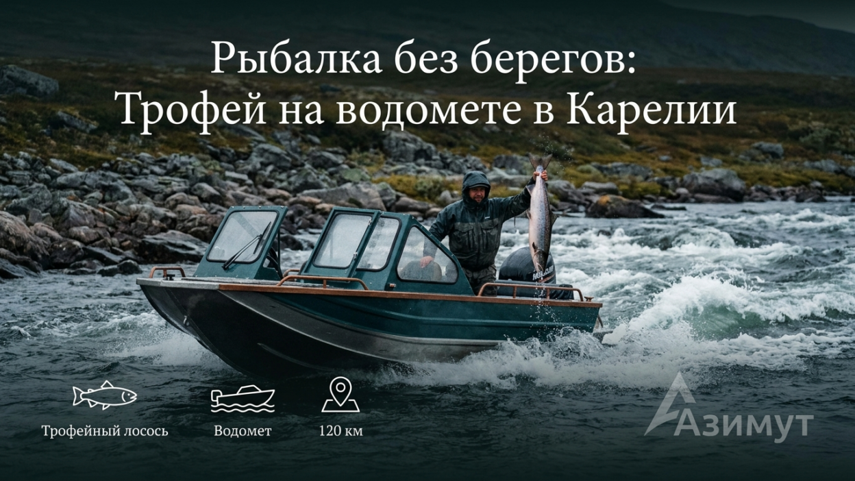 Путешествие по Карелии на водомёте: рыбалка без берегов